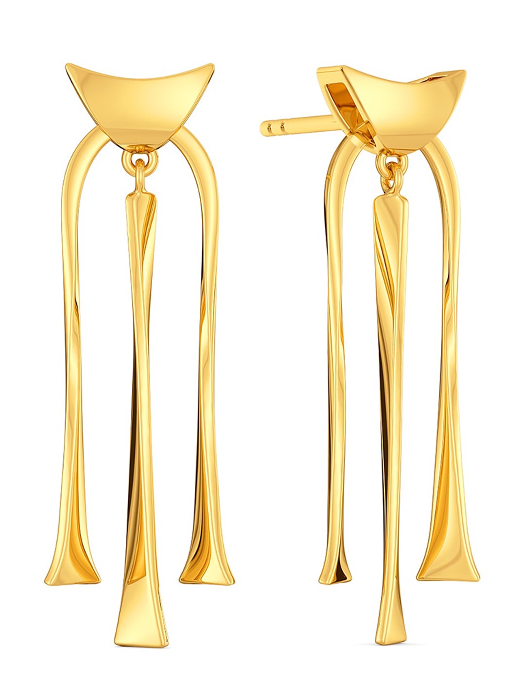 

MELORRA Cinch The Fringe 18KT Gold Drop Earrings-3.95gm