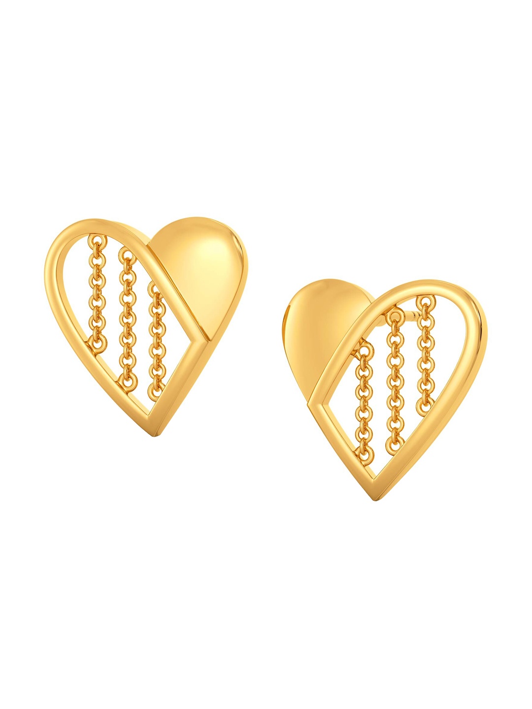 

Melorra 18K Half of My Heart Gold Earrings 5.21 g, Yellow