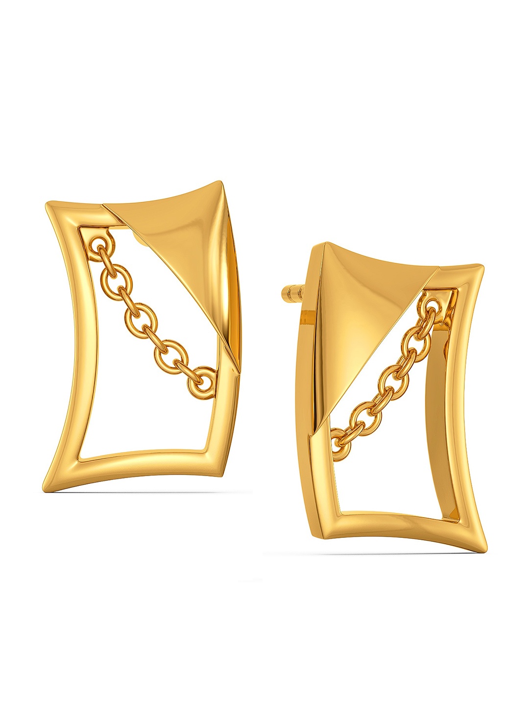 

MELORRA The Brando Look 18KT Gold Earrings - 3.58 gm
