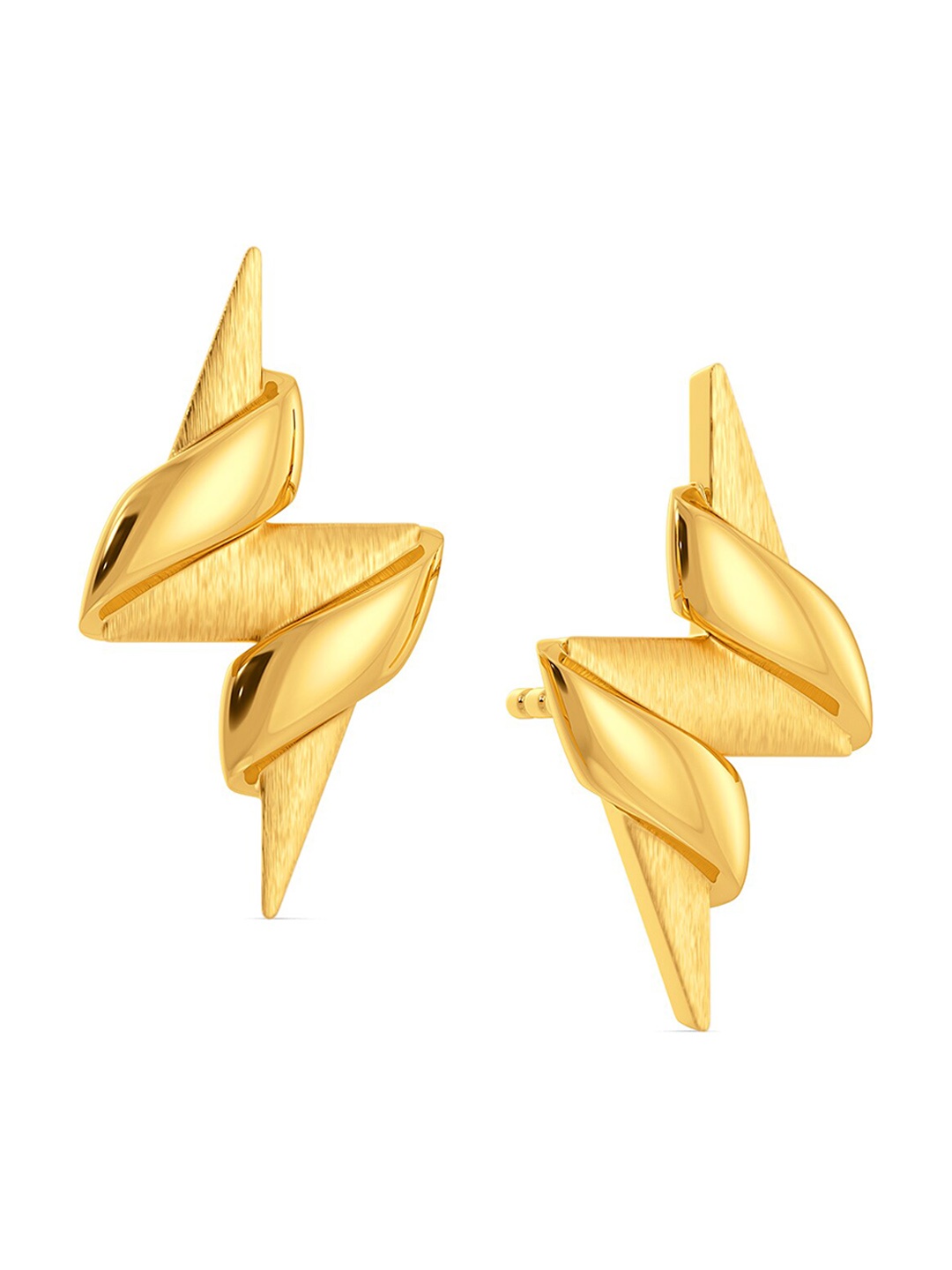

MELORRA Power of Drama 18KT Gold Stud Earrings- 3.22gm, Yellow