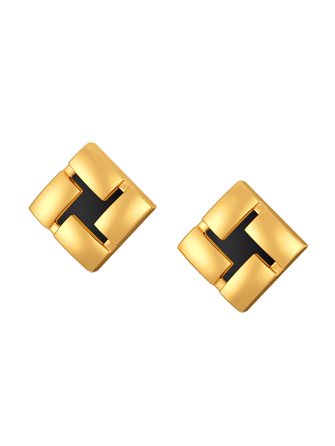 

MELORRA Matrix Fashion 18KT Gold Stud Earrings-5.82gm
