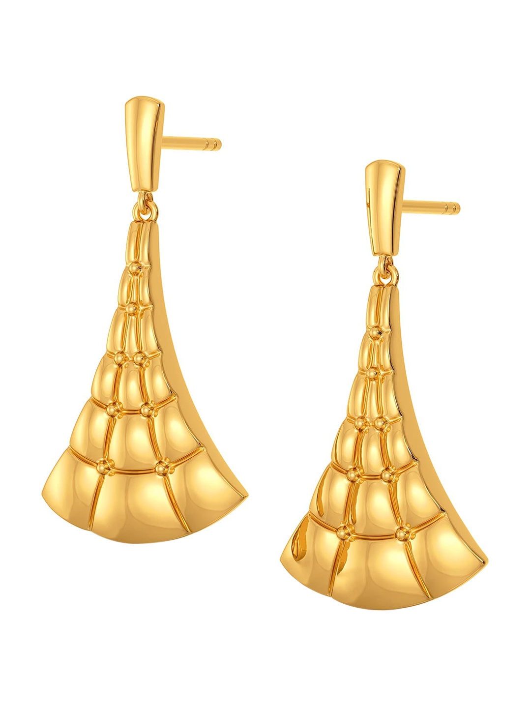 

MELORRA A Quilt Stitch 18KT Gold Earrings-6.47gm