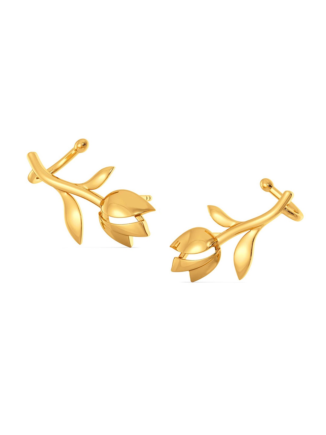 

MELORRA Glasual Vines 18KT Gold Stud Earrings -4.26 gm