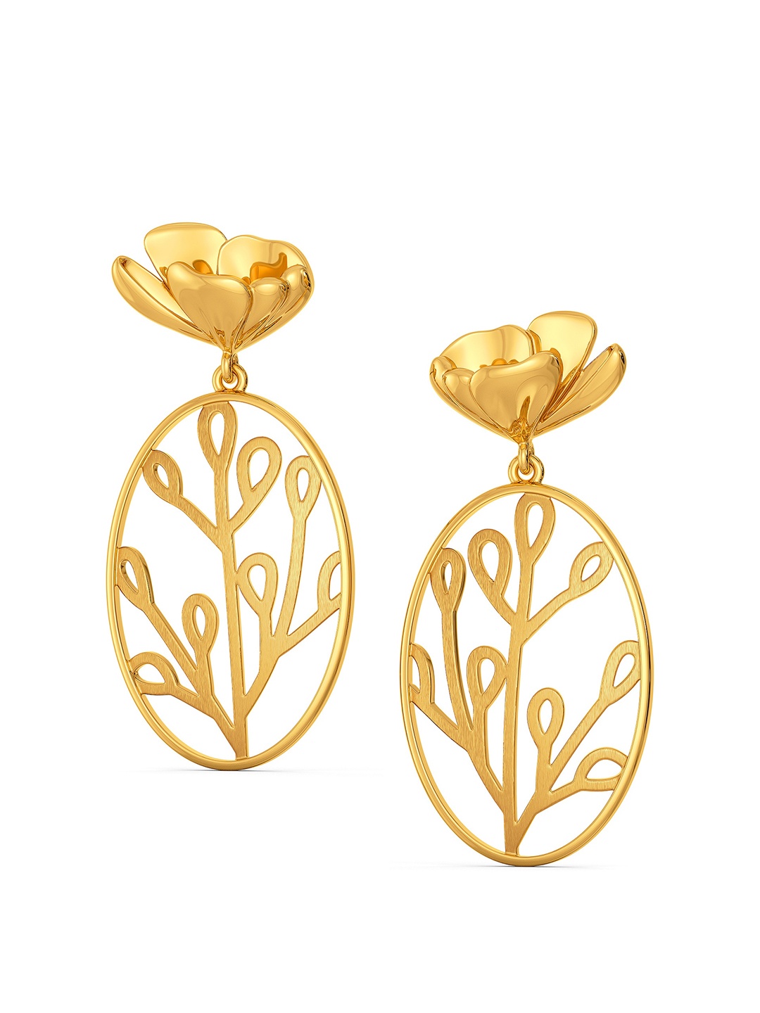 

MELORRA Ivy Energy 18KT Gold Earrings - 6.73 gm