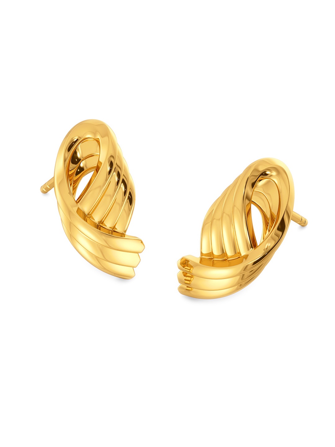 

MELORRA Twirl Tale 18KT Gold Stud Earrings- 5.52gm