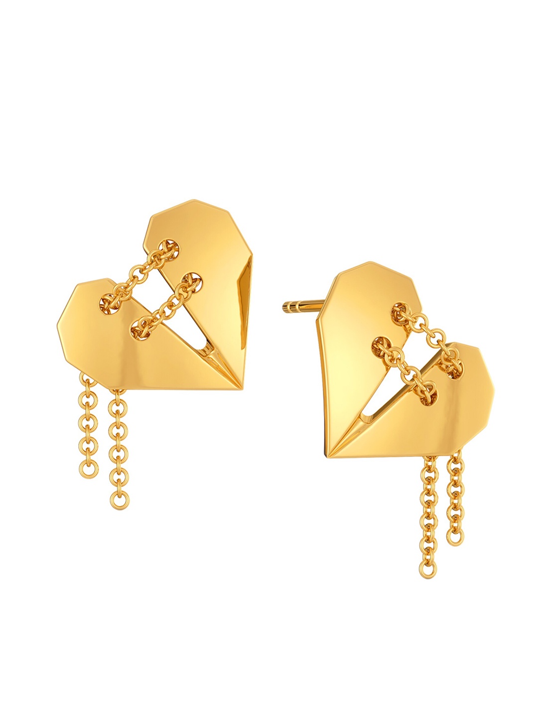 

MELORRA Love-Struck Town 18KT Gold Drop Earrings -4.95g