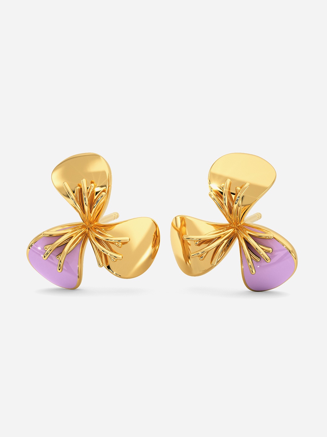 

MELORRA Feels Like Lilac 18KT Gold Earrings - 3.83 gm