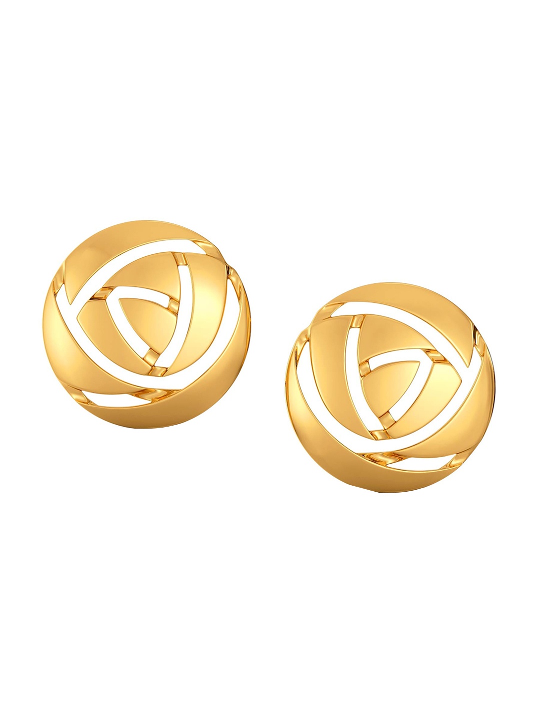 

MELORRA Floral Shadows 18KT Gold Stud Earrings 2.97 gm