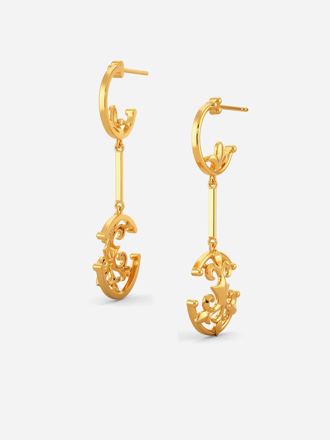 

MELORRA Crowning Glory 18KT Gold Earrings - 5.77 gm