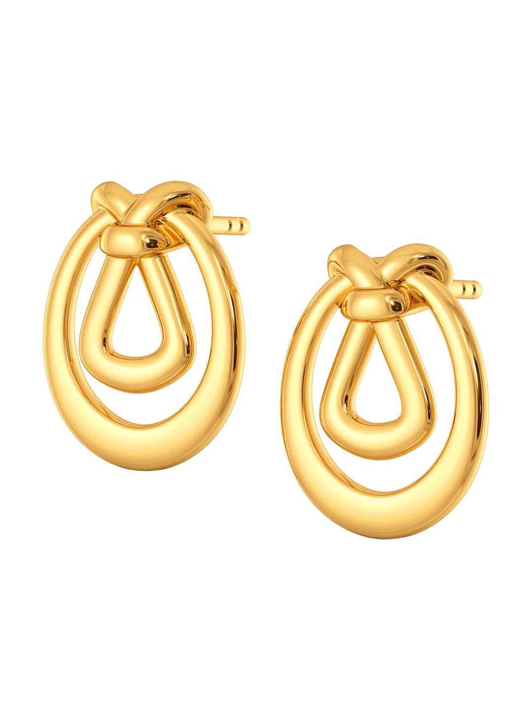 

MELORRA Urbane Touch 18KT Gold Stud Earrings-2.94gm