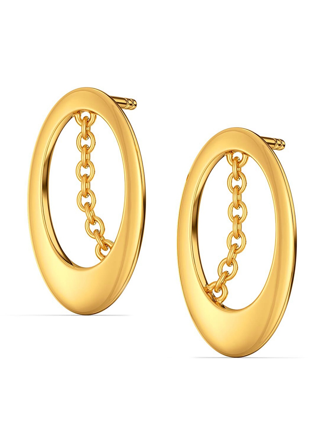

MELORRA Daring Leather 18KT Gold Earrings - 3.24 gm