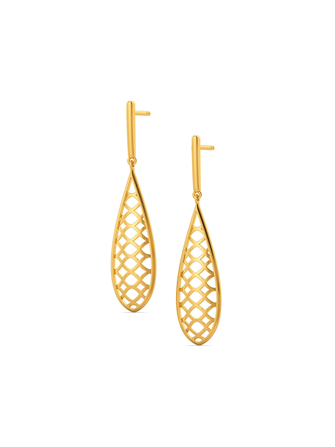 

MELORRA A Taffeta Spirit Cut-Work 18-Karat Gold Drop Earrings 3.25 g