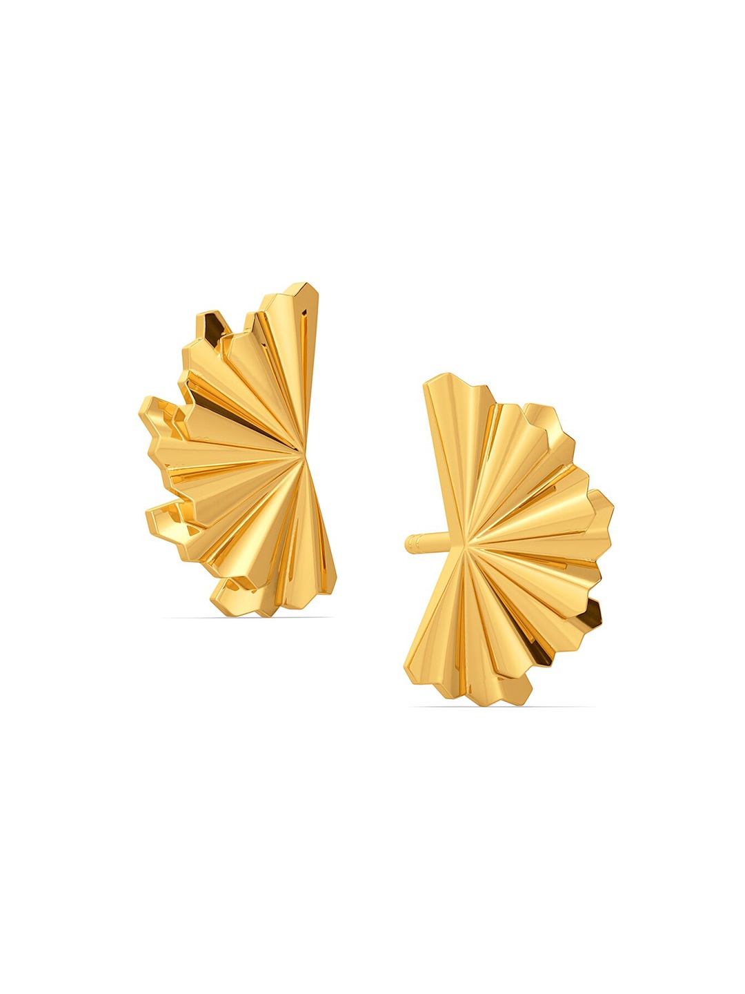 

MELORRA Frill to Party 18KT Gold Stud Earrings-2.71gm
