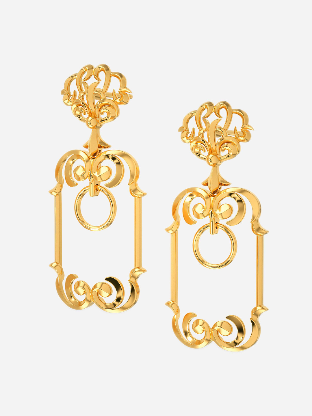 

MELORRA Moonlight Escape 18KT Gold Drop Earrings - 6.31 gm