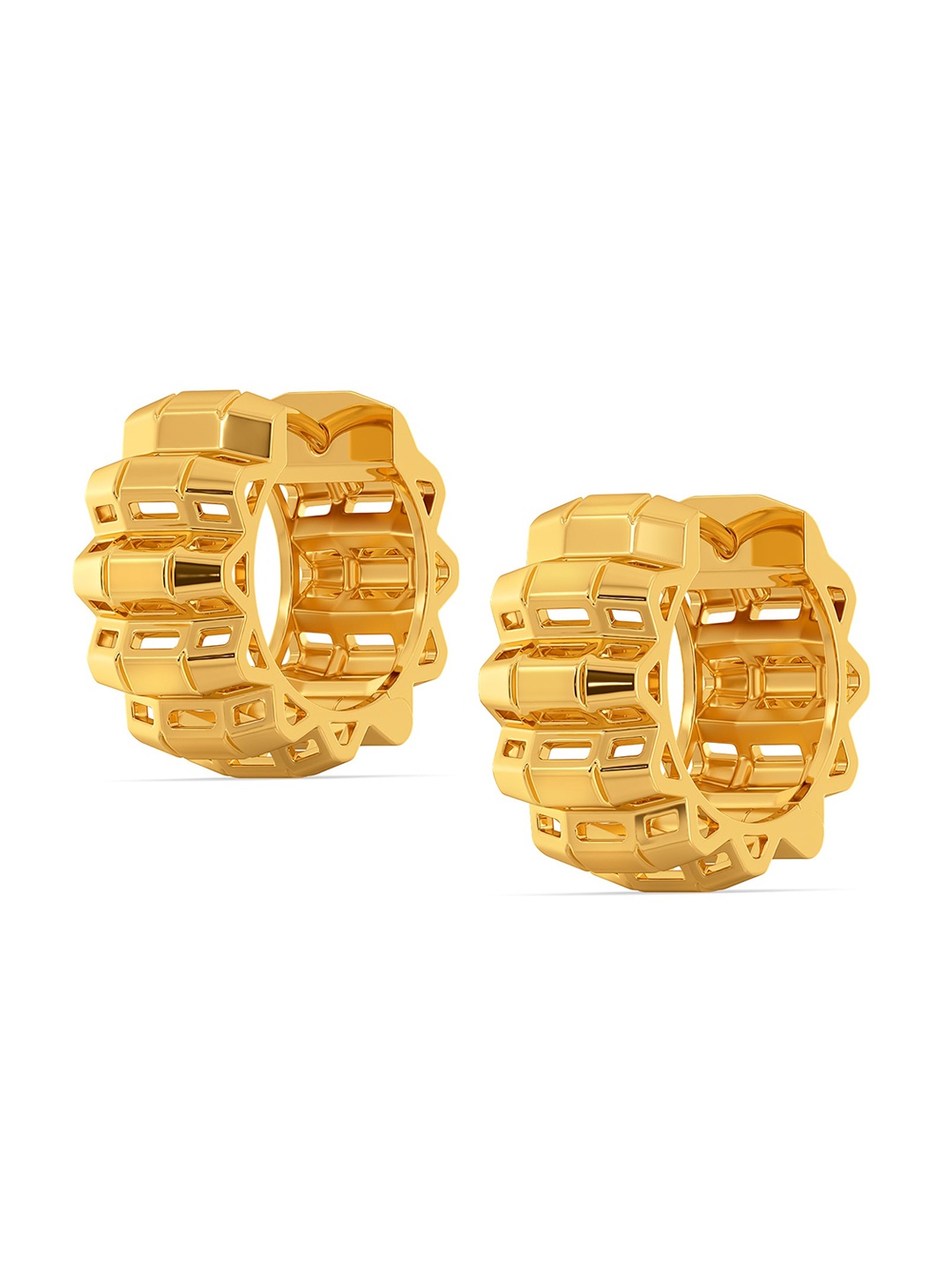 

MELORRA Season of Square 18KT Gold Earrings - 7.7 gm