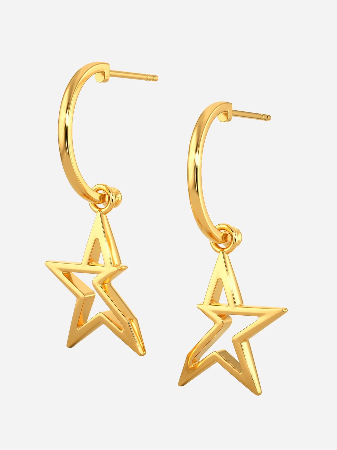 

MELORRA Astro Story 18KT Gold Hoop Earring - 4.62 gm