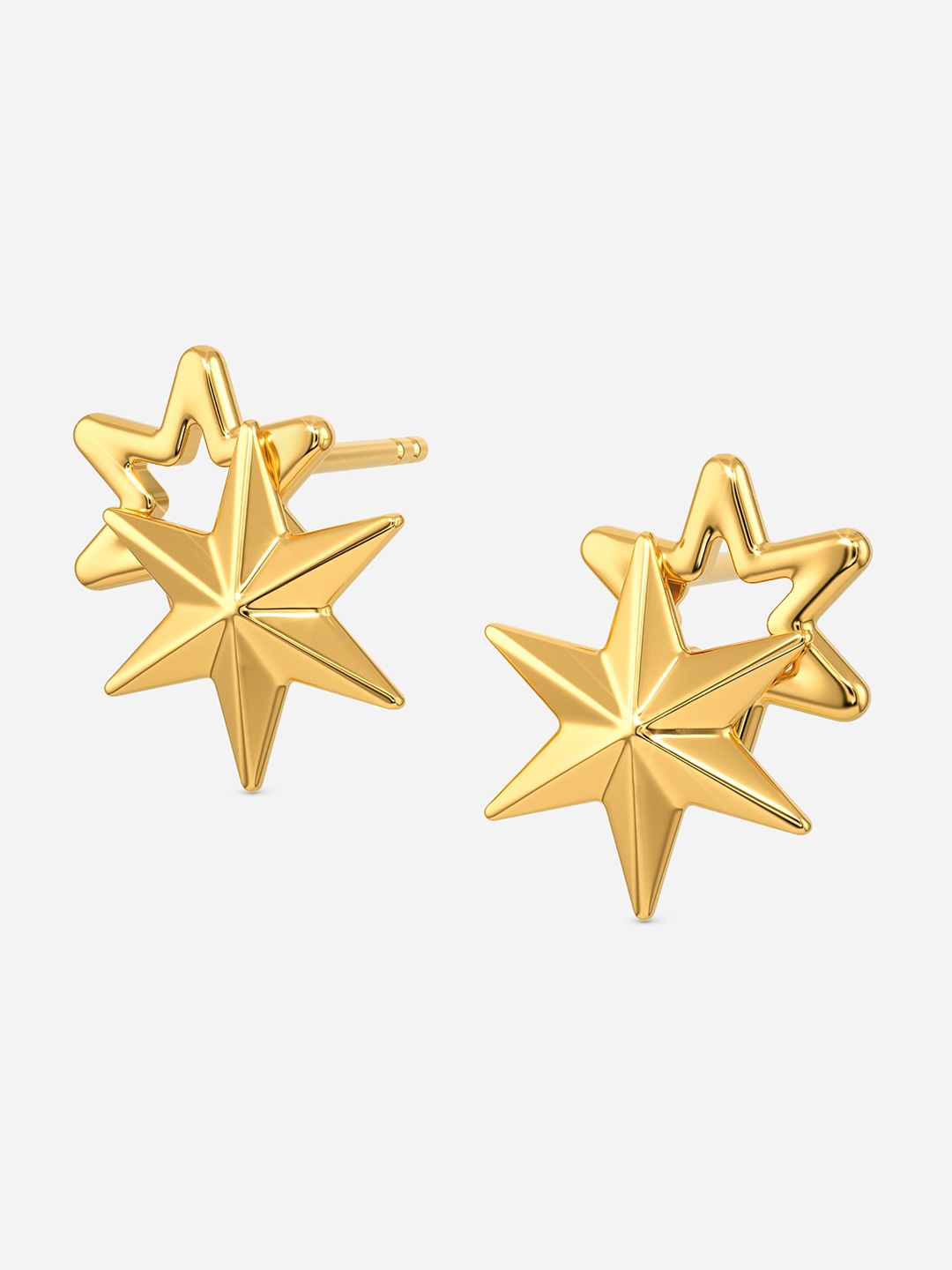 

MELORRA Shooting Star 18KT Gold Stud Earrings-2.64gm