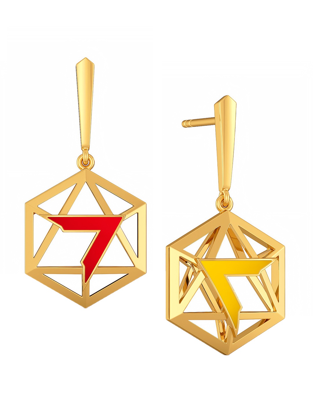

MELORRA Vibrant Mods 18KT Gold Drop Earrings- 5.23 gm