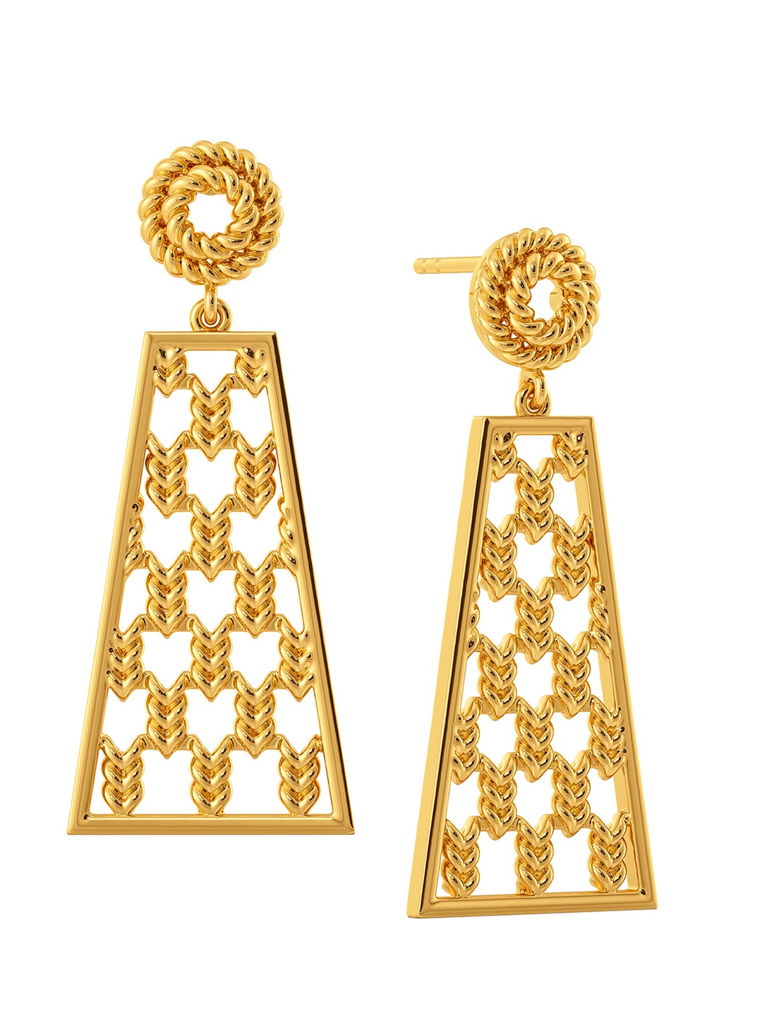 

MELORRA Parade O Braid 18KT Gold Earrings - 7.41 gm