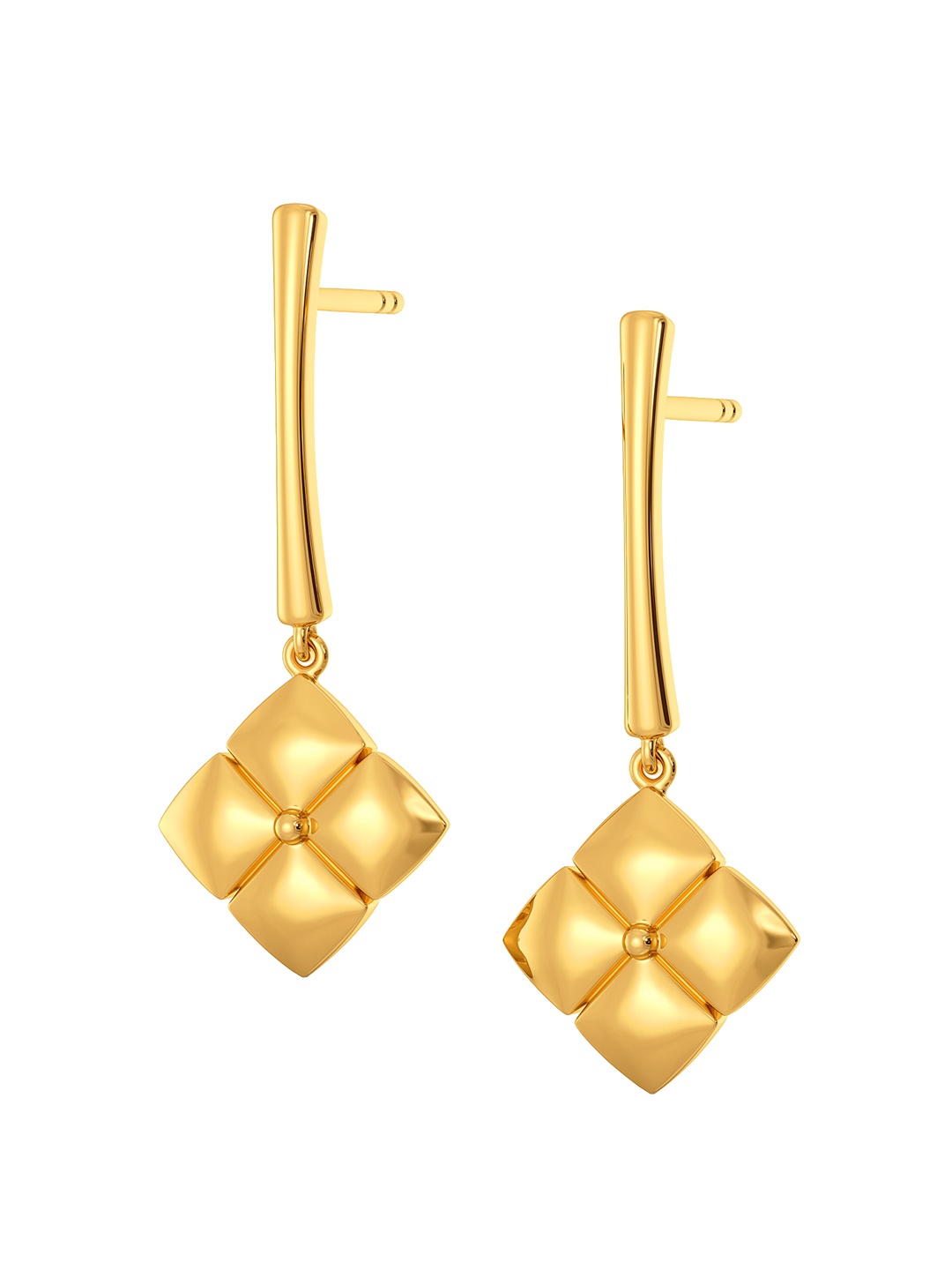 

MELORRA Quite Quilty 18KT Gold Drop Earrings 3.51 gm
