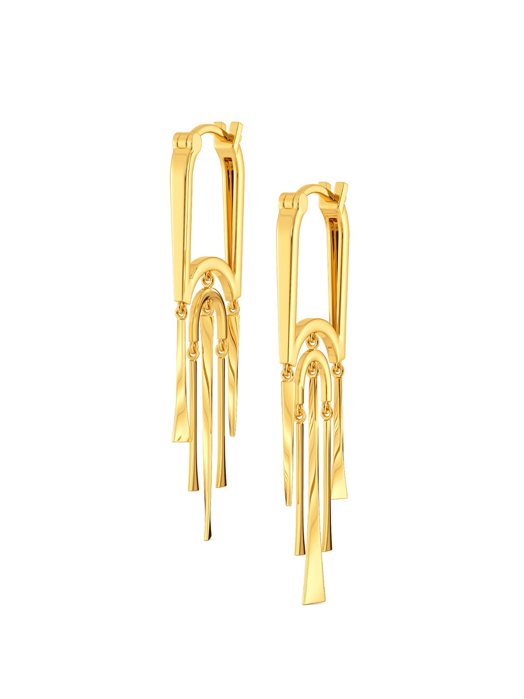 

MELORRA Fringe Breeze 18KT Gold Hoop Earrings - 6.26 gm