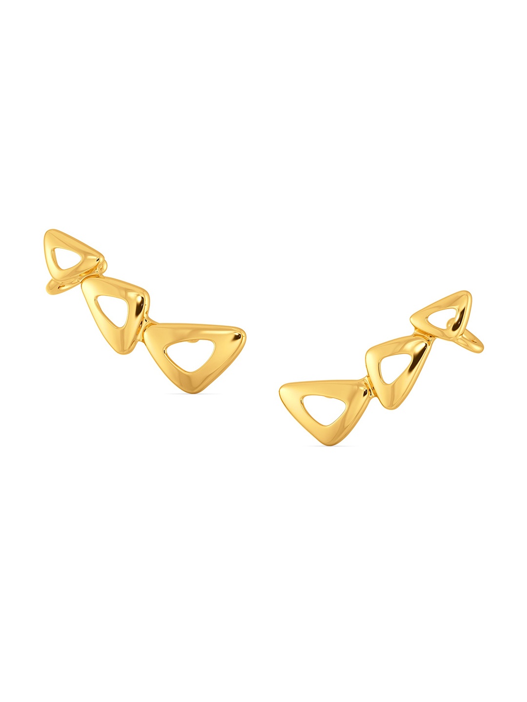 

MELORRA Distress Dapper 18KT Gold Stud Earrings - 3.81 gm