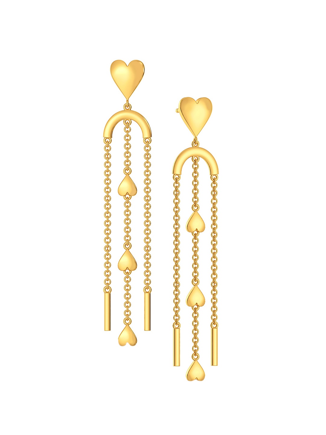 

MELORRA My Valentine Fringe 18KT Gold Drop Earrings- 6.81 gm