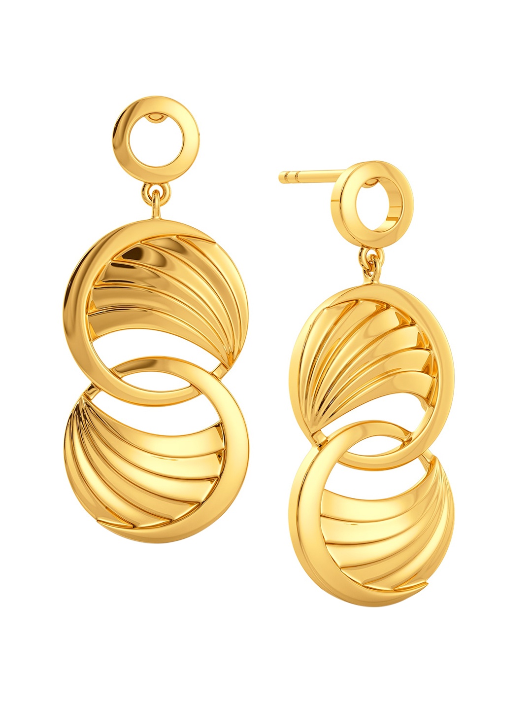 

MELORRA Parade O Pleat 18KT Gold Earrings - 6.95 gm