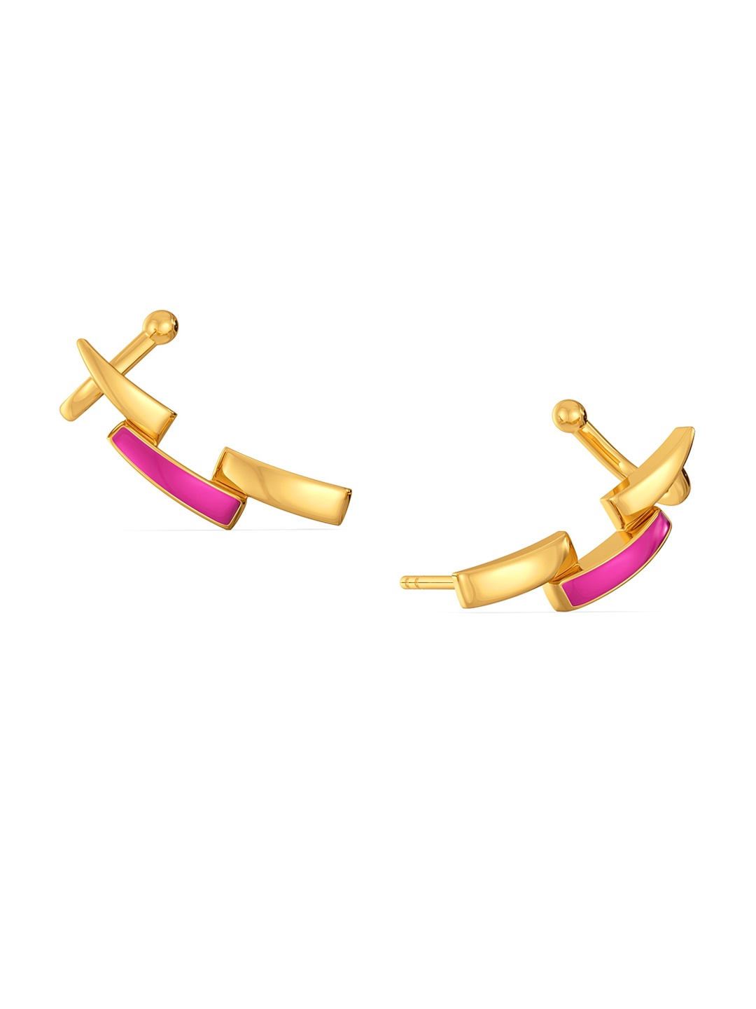 

MELORRA Pink For Prez 18KT Gold Stud Earrings-3.74gm