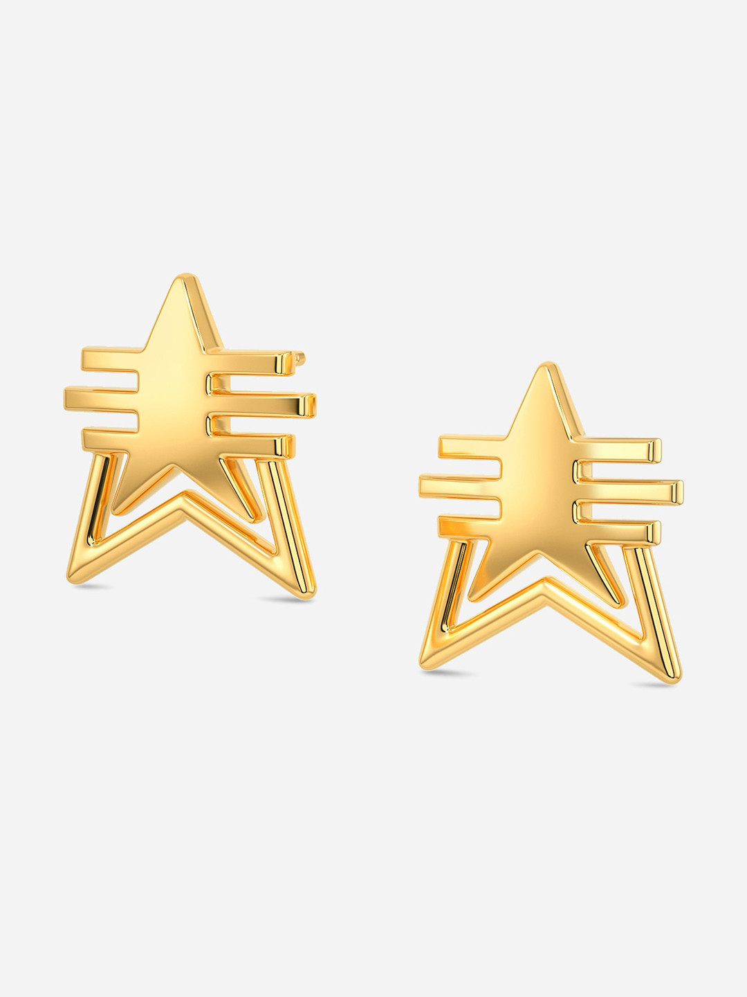

MELORRA Slice O Space 18KT Gold Earrings - 5.23 gm