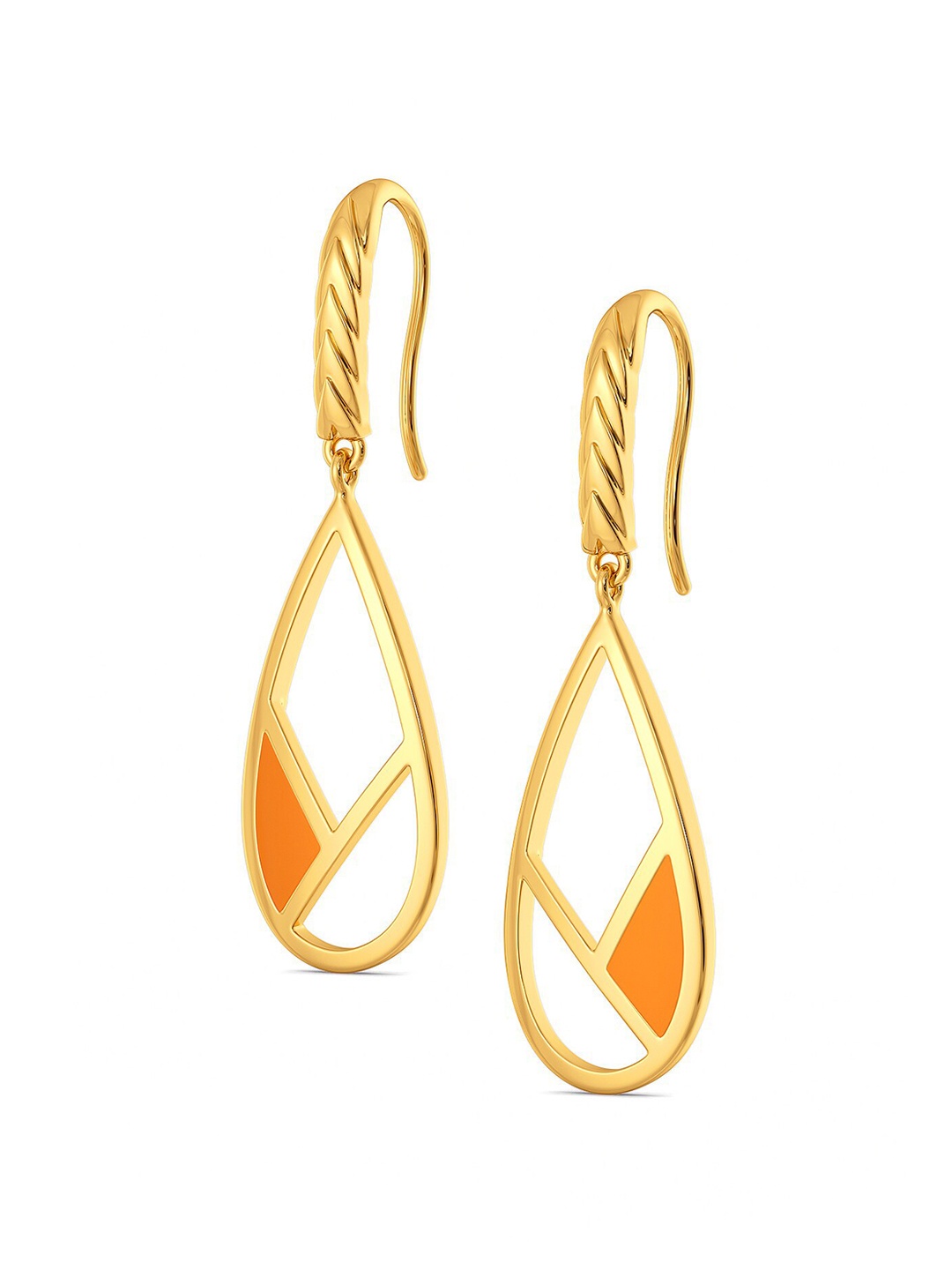 

MELORRA Pumpkin Squash 18KT Gold Earrings - 6.59 gm