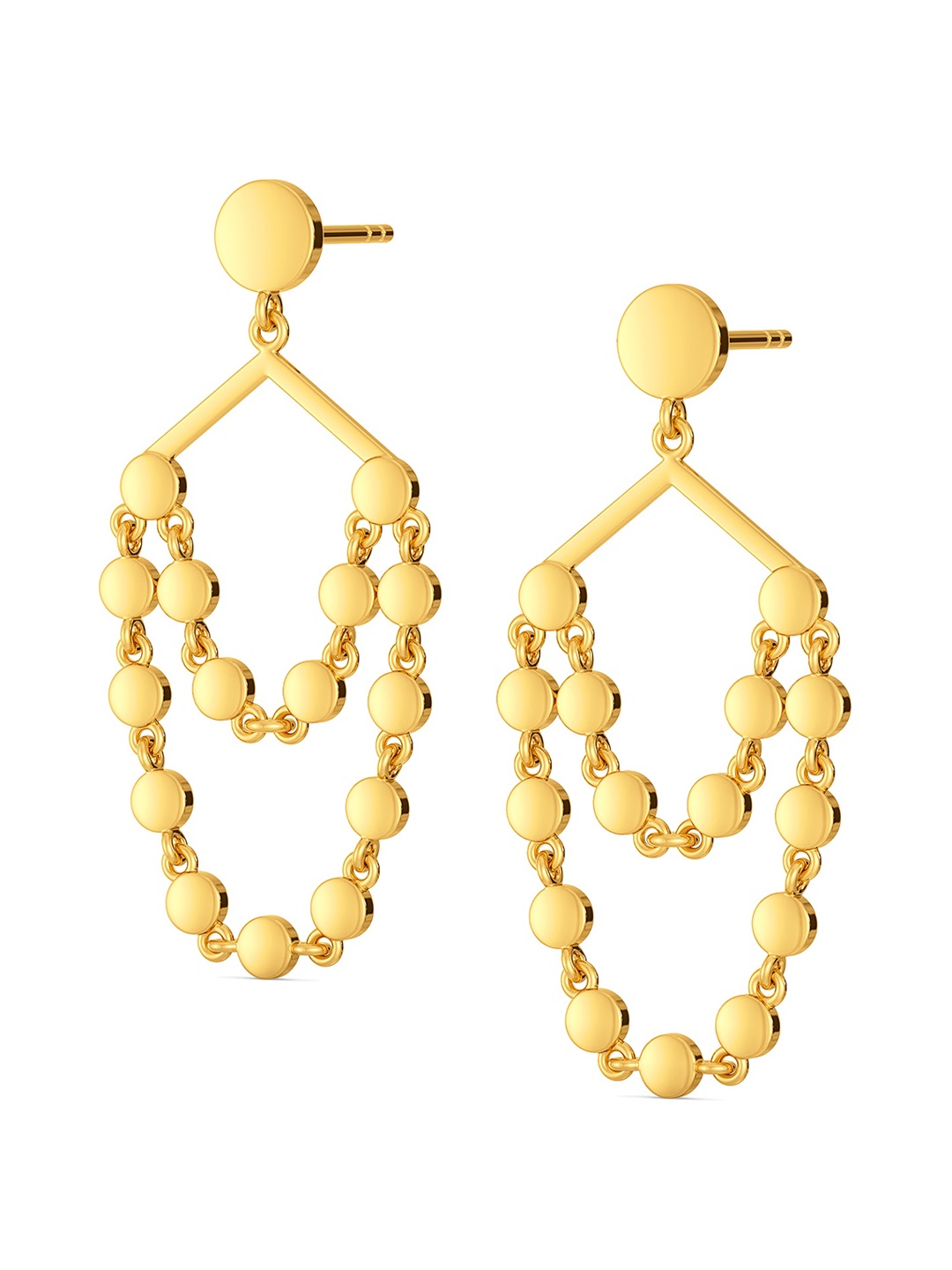 

MELORRA Guilded In Glitter 18KT Gold Earrings - 5.45 gm