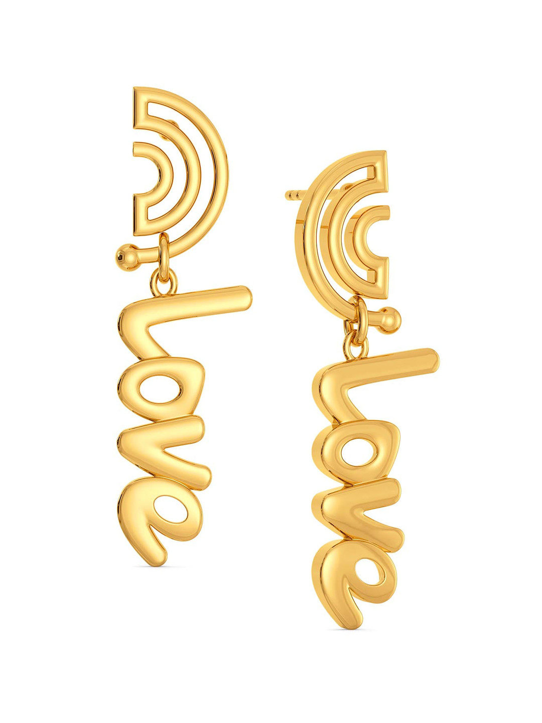 

MELORRA Colours Of Love 18KT Gold Drop Earrings - 7.53 gm
