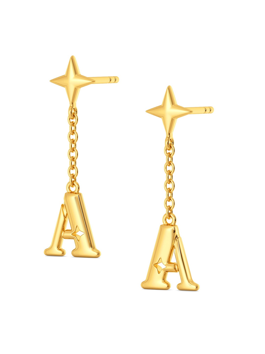 

MELORRA Apple Of My Eye 18KT Gold Drop Earrings - 2.26 gm