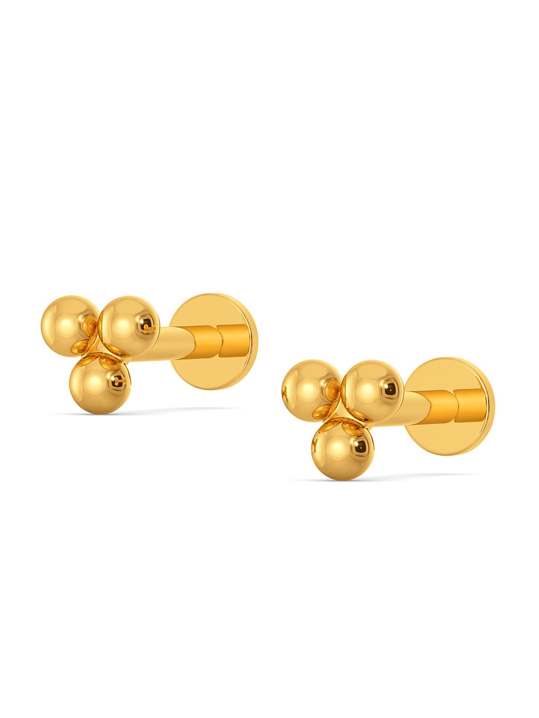 

MELORRA Join the Dots 18KT Gold Stud Earrings-0.86gm