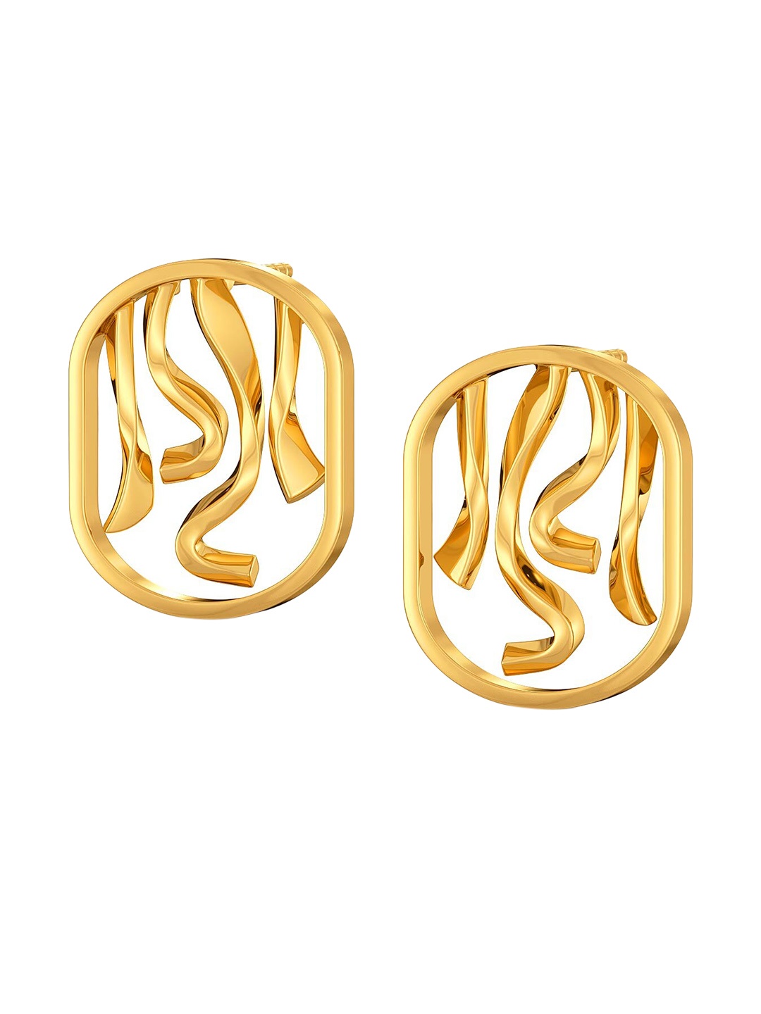 

MELORRA Disco Twists 18KT Gold Earrings - 4.74 gm