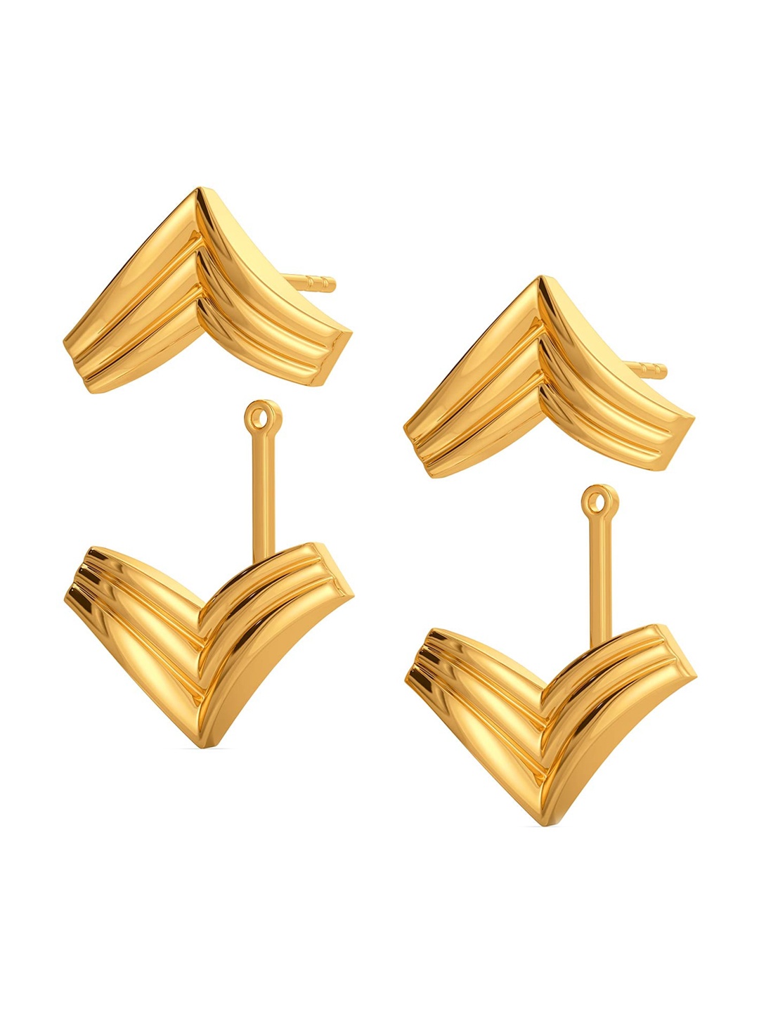 

MELORRA The Cutis Spirit 18KT Gold Stud Earrings-6.77gm