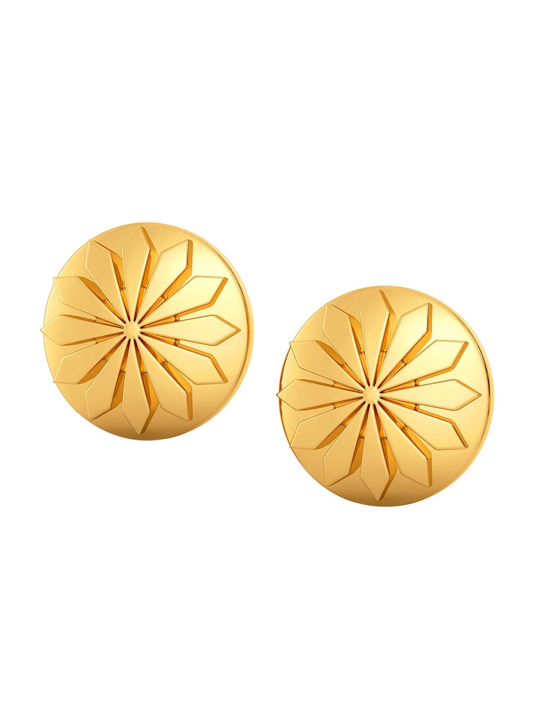 

MELORRA Liberal Weaves 18KT Gold Stud Earrings-6.43gm