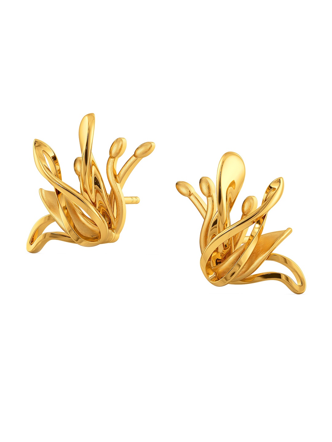 

MELORRA Floral Hopes 18KT Gold Stud Earrings-4.49gm