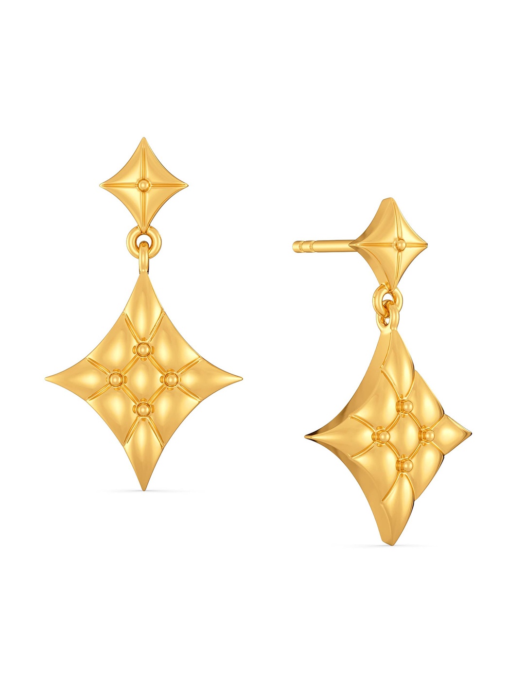 

MELORRA Quilty Leisure 18KT Gold Drop Earrings 4.18 gm