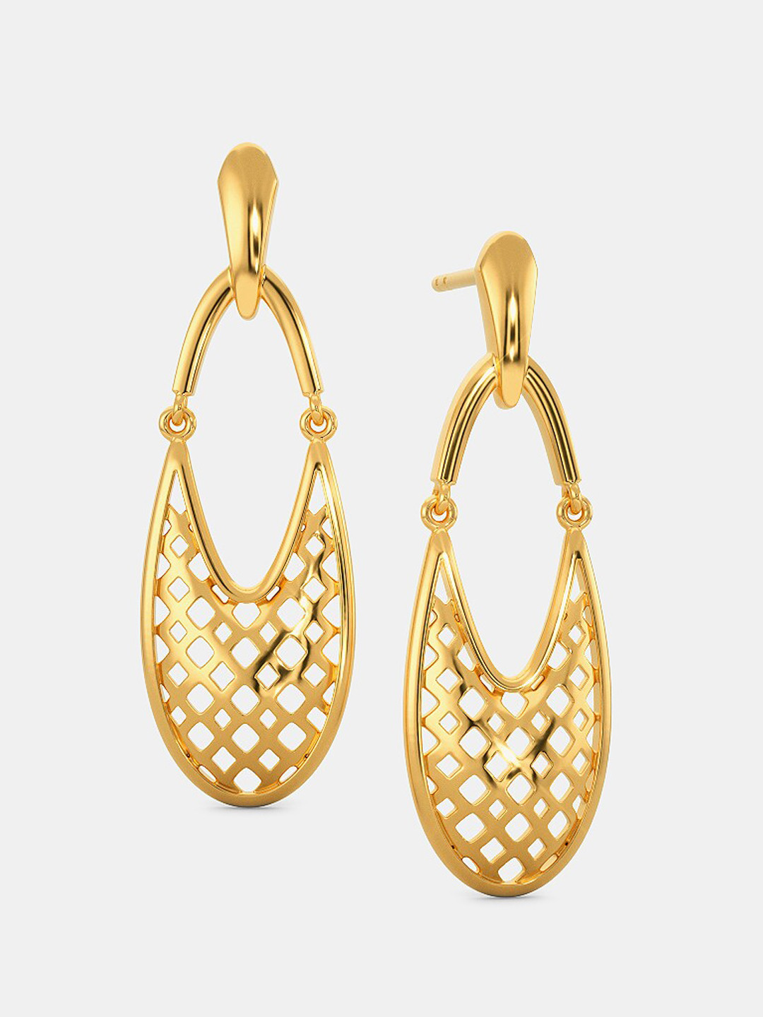 

MELORRA Tulle Allure 18KT Gold Earrings-3.54gm