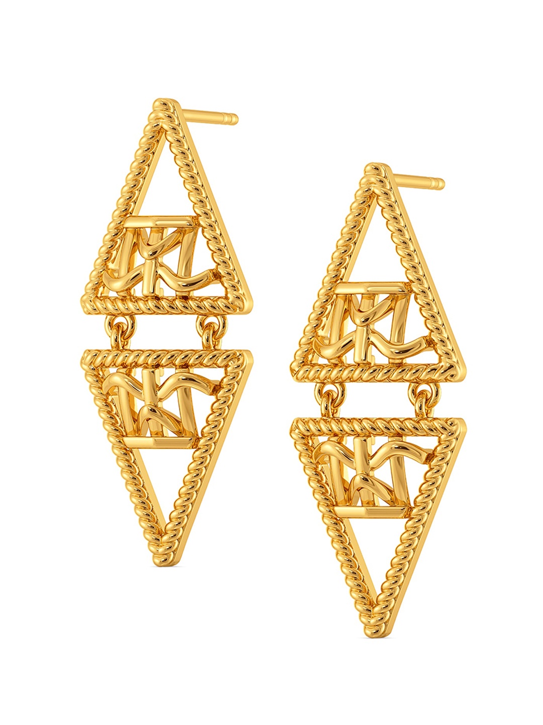 

MELORRA Macram Mood 18KT Gold Earrings - 7.33 gm