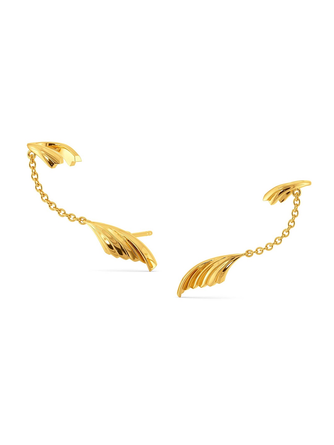 

MELORRA Pleats on Fleek 18KT Gold Earrings - 4.41gm