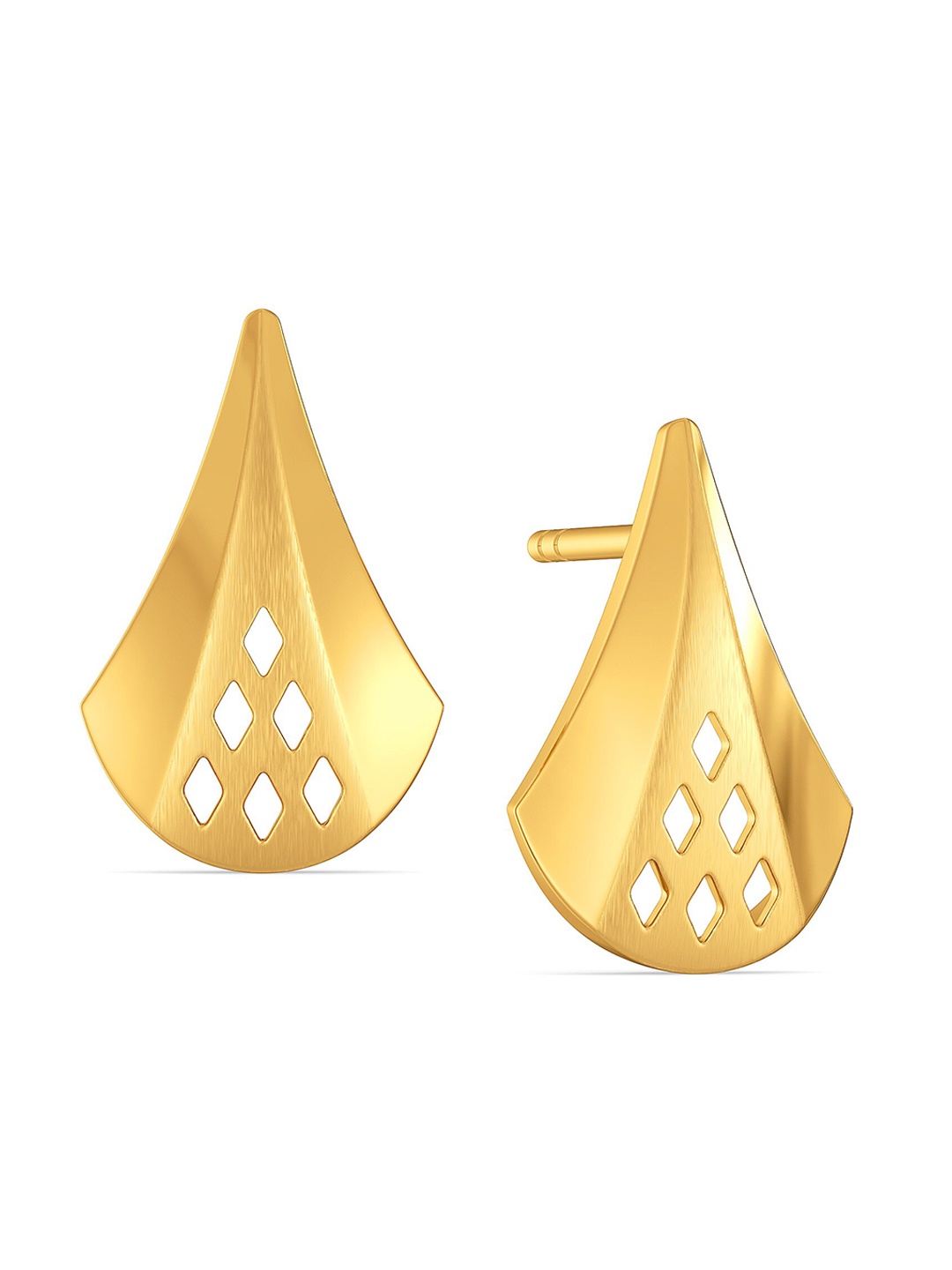 

MELORRA Vintage Volt 18KT Gold Stud Earrings-2.58gm