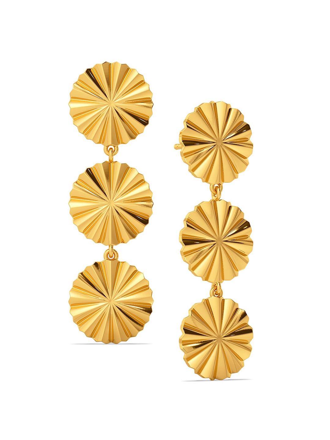 

MELORRA Wheel O Wrinkle 18KT Gold Earrings - 6.76 gm