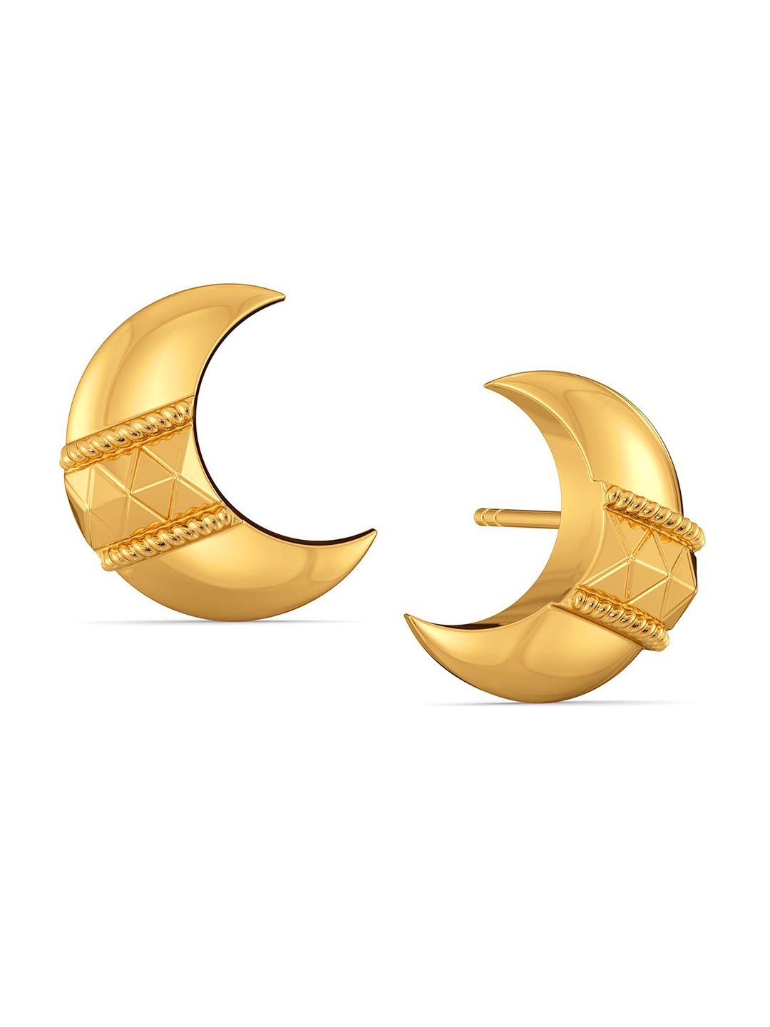 

MELORRA Comfy Volumes 18KT Gold Stud Earrings-5.88gm