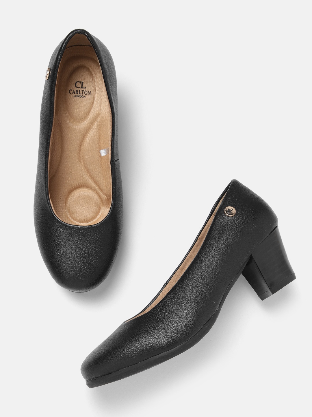 

Carlton London Women Block Heel Pumps, Black