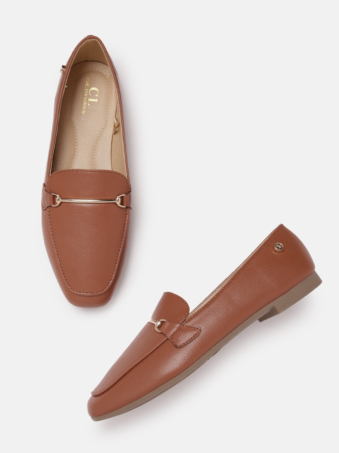 

Carlton London Women Horsebit Loafers, Tan