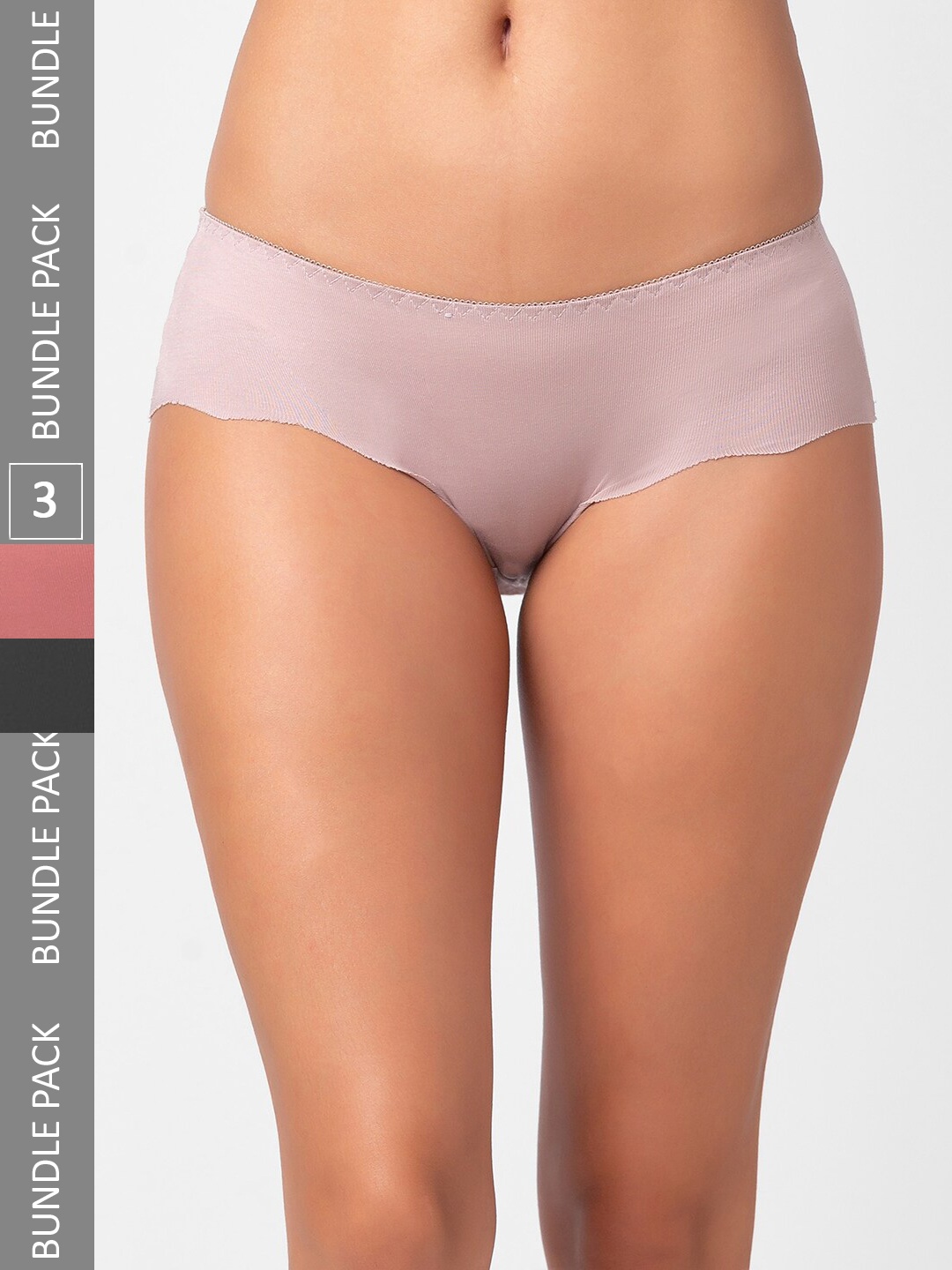 

NOIRA Pack Of 3 Assorted Cotton Hipster Briefs