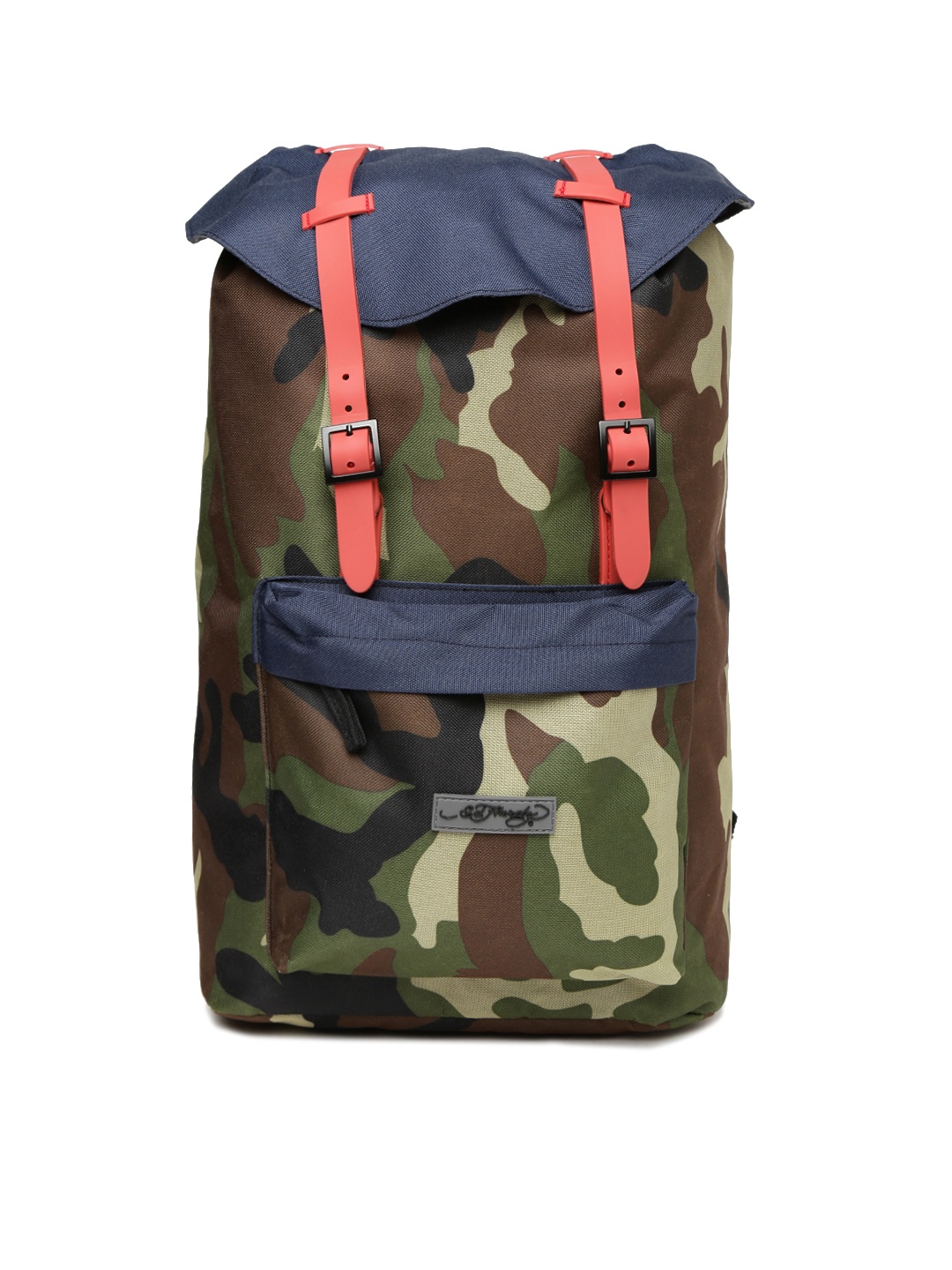 

Ed Hardy Unisex Green & Brown Camouflage Print Laptop Backpack